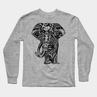 Elephant tribal pattern mandala Long Sleeve T-Shirt